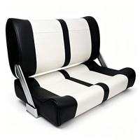 Siège de bateau double pliable à durabilité supérieure, cadre en aluminium, cuir PVC, imperméable, résistant aux UV, pour yacht, bateau rapide
