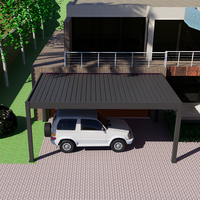Nouveau style Carport Garages extérieurs en aluminium Carports de jardin modernes Villa Garages sur pied solides