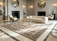 Persischer Stil Kunstfell-Teppich Weicher Plüsch Flauschiger Maschinengefertigter Rutschfester Teppich für Wohnzimmer Schlafzimmer Heim-Bodendekoration