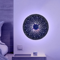 Lampe de table créative en forme de donut avec ciel étoilé, veilleuse pour salon/chambre, lampe murale ciel étoilé, lampe décorative tactile