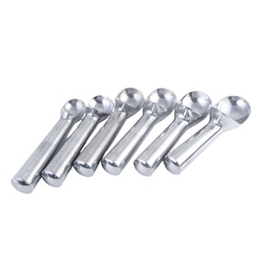Custom Kitchen Long Handle Aluminum Alloy Scoop Eco-Friendly & Sustainable Easy Use Stackable <b>Cube</b> Shape for Homemade Ice Cream - Product Image 1