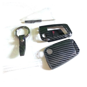 Per VW custodia chiave custodia ABS in fibra di carbonio 4 pulsanti portachiavi per VW Golf 7 ALLTRACK MK7 per <span class=keywords><strong>Skoda</strong></span> <span class=keywords><strong>Octavia</strong></span> A7 protettore <span class=keywords><strong>accessori</strong></span> - Product Image 2