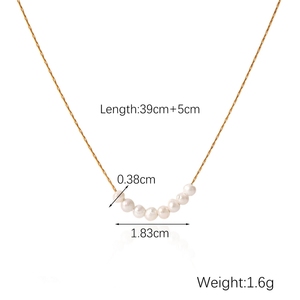 Collana di Perle in Acciaio Inossidabile Placcato Oro 18K Showfay, Collana 'Bonus Mom', Regalo di Gioielleria per Madre Figliomastra, Festa della Mamma, Compleanno - Product Image 4