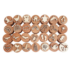 Blocchi per Timbri in Legno <span class=keywords><strong>di</strong></span> <span class=keywords><strong>Faggio</strong></span> Intagliato 3,5 cm, Motivi Animali Cilindrici per Fai da Te, Scrapbooking, Art Journaling, Vendita all'Ingrosso - Product Image 5