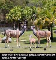 Grandes sculptures d'animaux pour parc de vacances en plein air, accessoires de décoration artificielle réaliste, statues de léopard réalistes en fibre de verre grandeur nature