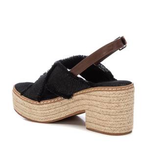 Refresh Women's Heeled <b>Sandal</b> Black 171596 Platform Espadrille Style - Product Image 2