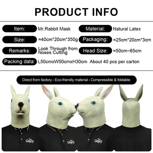 <span class=keywords><strong>Maschera</strong></span> <span class=keywords><strong>in</strong></span> Latex a Forma di Coniglio, Divertente Copricapo Animale <span class=keywords><strong>per</strong></span> Feste <span class=keywords><strong>in</strong></span> <span class=keywords><strong>Maschera</strong></span>, Accessori <span class=keywords><strong>per</strong></span> Travestimenti di Halloween <span class=keywords><strong>per</strong></span> <span class=keywords><strong>Adulti</strong></span>, Vendita all'Ingrosso Personalizzata - Product Image 2