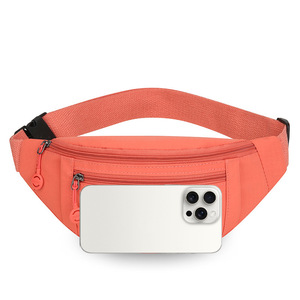 Women's Waist <b>Bag</b> Multiple Pockets Water Resistant Nylon Chest Crossbody <b>Bag</b> Everyday Use Pink Gray Green Black Orange Light - Product Image 4