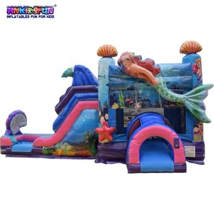 Cầu Trượt Nước Kết Hợp Lâu Đài Nhảy Nàng Tiên Cá Bơm Hơi Khổng Lồ Thương Mại - Product Image 5