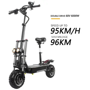Flj — Scooter électrique tout-terrain, 60 v 6000W, 95 KM/H, trottinette électrique rapide pour adultes, auto-équilibrage, e-scooter