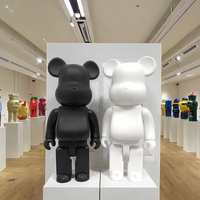 Statue d'ours à peindre soi-même de 28 cm, décoration d'ours en bloc de peinture, ornements de bureau, sculpture d'ours pour le salon, décoration de la maison, cadeaux d'anniversaire