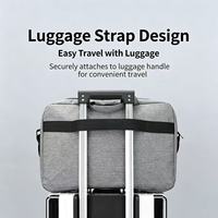 Sac à bandoulière multifonctionnel portable en polyester grande capacité 14 pouces léger avec sangle réglable confortable pour ordinateur portable