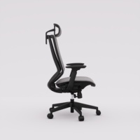 Chaise de bureau respirante en maille avec logo personnalisé OEM, chaise de travail réglable pour le personnel d'entreprise