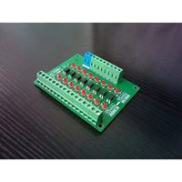 Modul isolasi fotolistrik 8-channel papan konversi voltase Level sinyal PLC DST-1R8P-N keluaran NPN