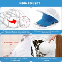 Ensemble de sacs de lavage en maille pour casquettes de baseball, pour machine à laver, lave-vaisselle et rangement de salle de bain