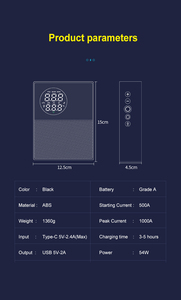 Многофункциональное пусковое устройство с воздушным компрессором 12 В 1000A автомобильный аккумулятор 150psi портативный автомобильный аккумулятор - Product Image 6