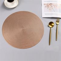 K1363 Sets de table ronds en PVC creux pour restaurant, dessous de plat anti-chaleur pour table à manger