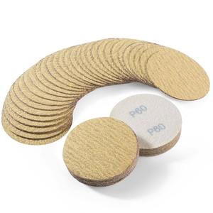 50 Discos de Lijado de 3 Pulgadas con Velcro, Grano 60, para Lijadora <span class=keywords><strong>Orbital</strong></span>, Discos de Papel de Lija de Óxido de Aluminio - Product Image 1