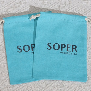 Sac de rangement en toile solide imprimé avec logo personnalisé pour cosmétiques, maquillage, soins de la peau, avec cordon de serrage, pour cadeaux, bougies, parfums, emballage, pochette anti-poussière en coton - Product Image 3
