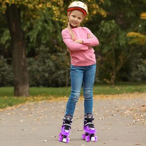METROLLER Patins à roulettes clignotants abordables, nouveau design pour enfants et adultes, taille ajustable, en solde, patins à roulettes quad - Product Image 2