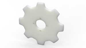 Piñón impulsor mecanizado con cadena de nailon para sistema transportador de cadena superior - Product Image 2