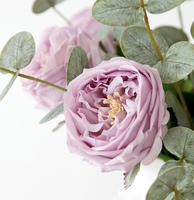 Einzelner Zweig Feuchtigkeitsspendende Handgefühl-Nachbildung MG040 Austin Rose Seiden-Kunstblume Handgefertigt Langlebig Umweltfreundlich Hochwertig Realistisch