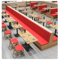 Mobilier de restauration sur mesure : Ensemble table et chaises commerciaux, banquette murale pour restaurant de poulet frit, fast-food et salon de thé