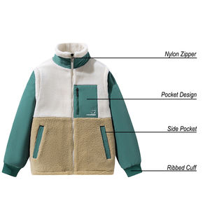 <span class=keywords><strong>Veste</strong></span> <span class=keywords><strong>polaire</strong></span> pour <span class=keywords><strong>homme</strong></span>, nouveau style, logo personnalisé du fabricant, manteaux chauds coupe-vent, fermeture éclair, tenue décontractée quotidienne, rembourrée - Product Image 5