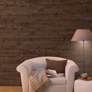 Marrone riallacciato autoadesivo Shiplap parete plance decorativa parete paraschiata pel e bastone legno <span class=keywords><strong>pannelli</strong></span> di parete - Product Image 1