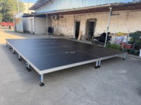 Escenario Portátil de Aluminio Ajustable para Exteriores, Plataforma Modular con Cubierta Antideslizante para Iluminación, Exhibición de Truss, Multiusos para Eventos