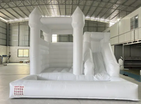 Vente en gros d'usine Château gonflable portable blanc pour mariage / Nouvelle conception de château gonflable pour location événementielle