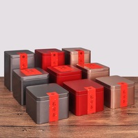 Leere 9 X9cm rechteckige Kinder Geschenk Briefkarte Fall Verpackung benutzer definierte Logo Design Druck box kleine Metall Zinn Aufbewahrung sglas