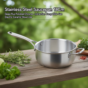 Casseruola Inox (18cm) fonda PLUS Cromo lucido 155 18 - Product Image 3