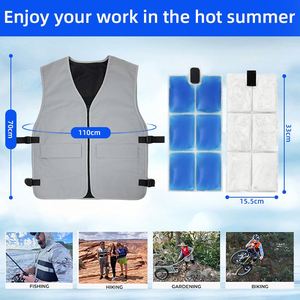 Practical Body <b>Cooling</b> Ice Vest Gel Ice Bag Work Vest, Ice Cold <b>Jacket</b> High Quality Custom logo Liquid <b>Cooling</b> Vest - Product Image 5