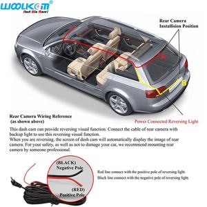 미러 대시 캠 4.5 "LCD 화면 1080P 150 광각 자동차 카메라 전면 및 후면 카메라 듀얼 렌즈 차량 여행 데이터 레코더 - Product Image 5