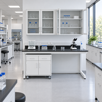 Meuble de laboratoire mobile sur roulettes, poste de travail réglable en hauteur en acier pour laboratoire scientifique scolaire