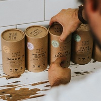 Emballage personnalisé en tube de papier kraft de qualité alimentaire, boîte de luxe en carton, tube cylindrique pour emballage de thé