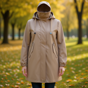 HDJ Plus Size Windbreaker FD-85 <b>Women</b> Plus Size Coat <b>Jacket</b> - Product Image 3
