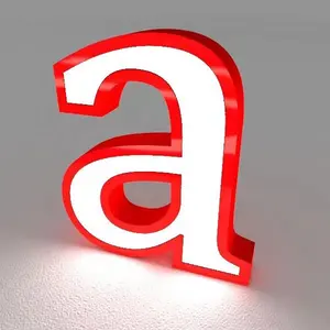 Grande Um Facelit 3D Led Canal Letras Sinal Do Alfabeto Personalizado Iluminado Sinais Eletrônicos Acrílico Levou Letras