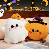 Windseek Halloween Pumpkin Plush Stress Relief Toy Magic Ghost Doll Soft Stuffed Doll Cushion Pillow Children's Gift for 14