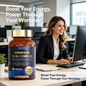 Cápsulas de Magnesio de Marca Privada de Fábrica para Adultos, Alivio del Estrés, Apoyo al Sueño, Nervios y Músculos, Metabolismo - Product Image 6