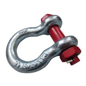 High-quality supplier Alloy Steel Safety Screw Pin Bow Shackle Forged Bolt Chain Link Sling Shackle Screw Pin Shackle