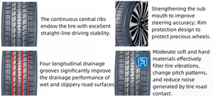 Yeni 205/70R15 yarı kaygan araba lastikleri - Product Image 2