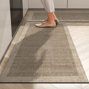 <span class=keywords><strong>Tapis</strong></span> <span class=keywords><strong>de</strong></span> <span class=keywords><strong>cuisine</strong></span> simple en lin imprimé, avec envers en caoutchouc fin, absorbant l'huile, résistant aux taches, antidérapant, facile d'entretien, long - Product Image 1