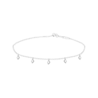 Collier ras du cou Gemnel en laiton avec pampille en zircon cubique blanc, serti clos, avec pendentif rond délicat en zircon cubique blanc pour femme
