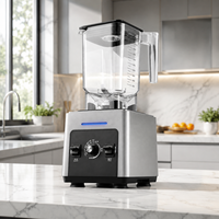 Mixeur Commercial Robuste 1800W, 5+ Vitesses, Faible Bruit, Arrêt Automatique, Contenant Sans BPA pour Restaurants, Hôtels et Foyers