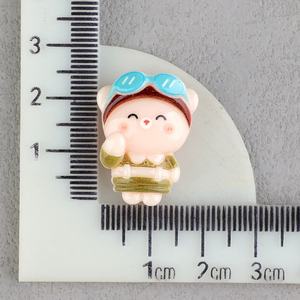 熊飞行员儿童趣味树脂配件钥匙扣水杯贴纸胸针树脂饰品卡哇伊树脂模具装饰 - Product Image 5