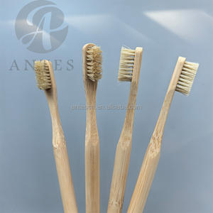 천연모 대나무 칫솔 라운드 핸들 생분해성 대나무 멧돼지 칫솔, 맞춤형 프라이빗 로고 제공 - Product Image 3