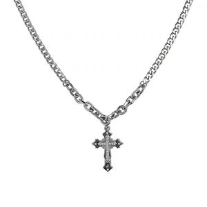 Collier Croix Ankh en Acier Inoxydable avec Micro-Incrustations de Strass, Style Hip-Hop, Pendentif Croix pour Homme, Bijoux, Vente Chaude Y104 - Product Image 5