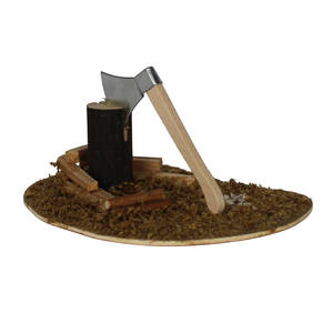 ZICOM Alemania Decoraciones Navideñas Accesorios para Belén 10x8x6 cm Modelo de Hacha de Madera y Metal para Tabla de Cortar 99999-44103101701 - Product Image 3